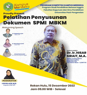PRODI PENDIDIKAN BAHASA INGGRIS LAKSANAKAN PELATIHAN PENYUSUNAN DOKUMEN SPMI-MBKM